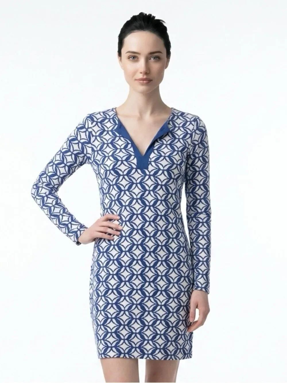 DIANE VON FURSTENBERG | DVF Reina Silk Long Sleeve Dress Batik Women’s Size 6